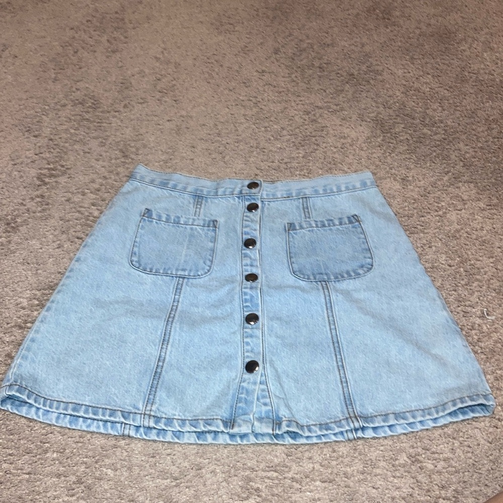 BDG Size S Denim Button Up Skirt